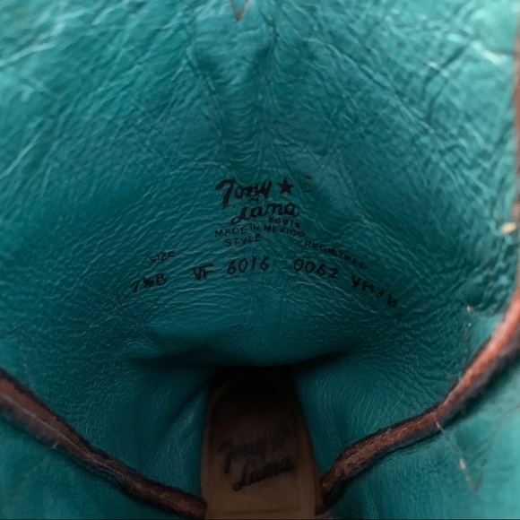 Tony Lama Saddle Cassidy Leather Cowgirl Boots - Picture 9 of 9